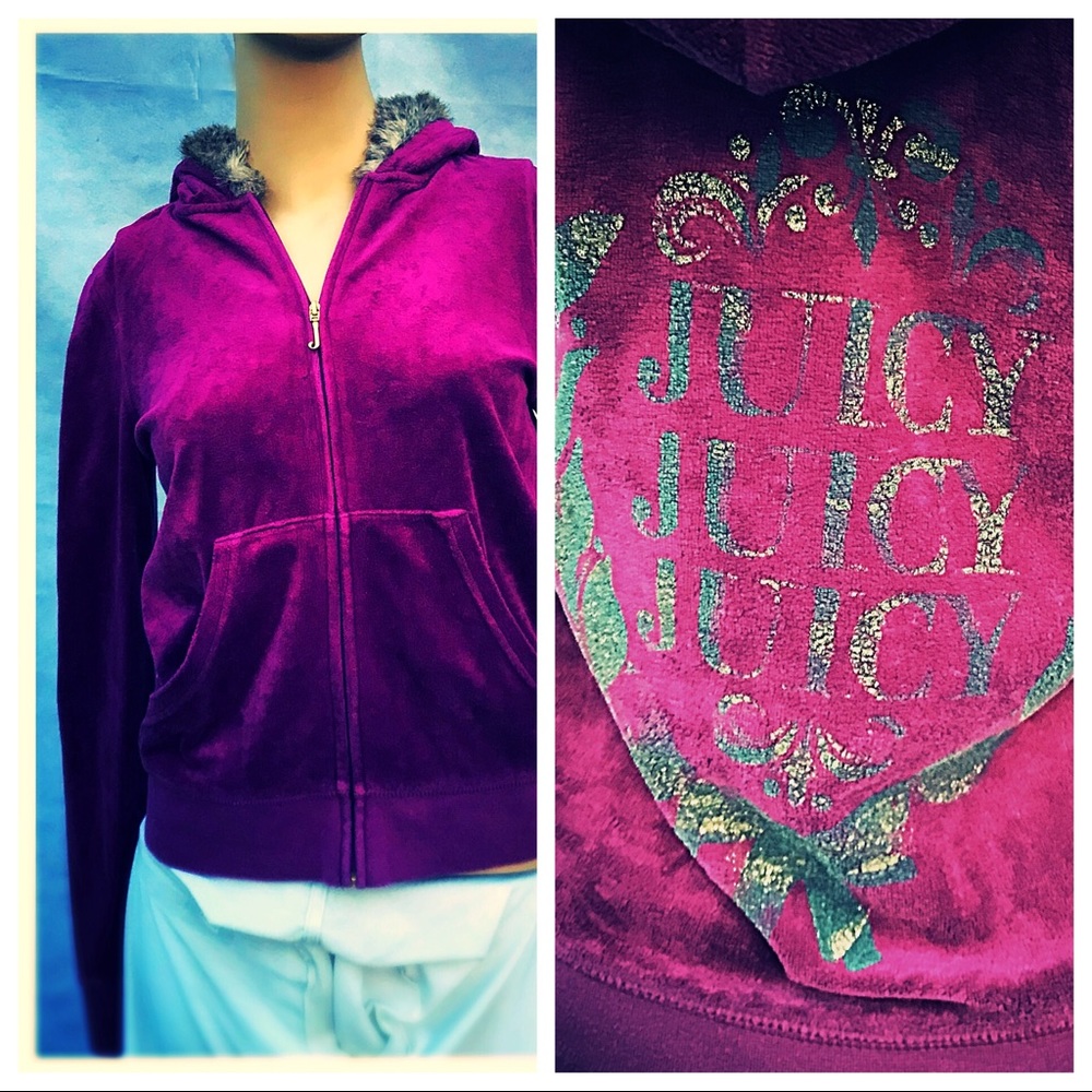 🤚SOLD✋Vintage Juicy Couture Sweatshirt Logo Sz S - Picture 1 of 8